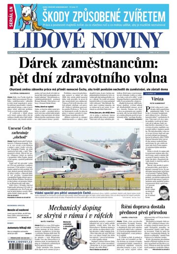 Obálka e-magazínu Lidové noviny 4.2.2016