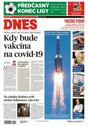 Obálka e-magazínu MF Dnes 24.7.2020