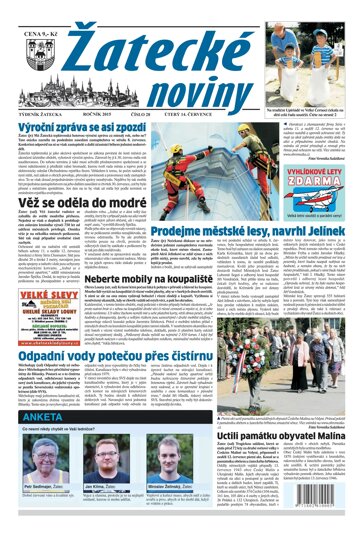 Obálka e-magazínu Žatecké noviny 28/2015