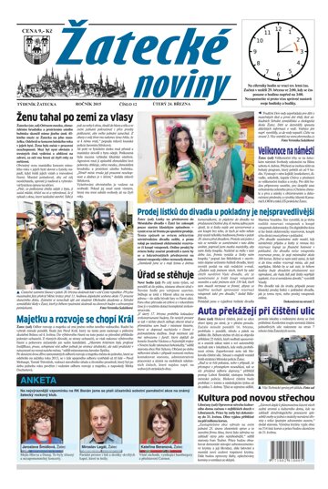 Obálka e-magazínu Žatecké noviny 12/2015