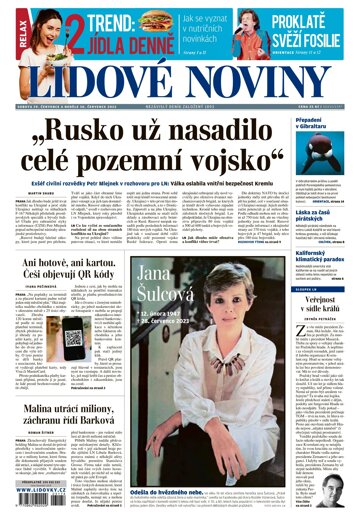 Obálka e-magazínu Lidové noviny 29.7.2023