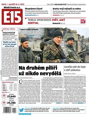 Obálka e-magazínu E15 16.2.2015