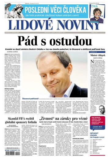 Obálka e-magazínu Lidové noviny 29.5.2015