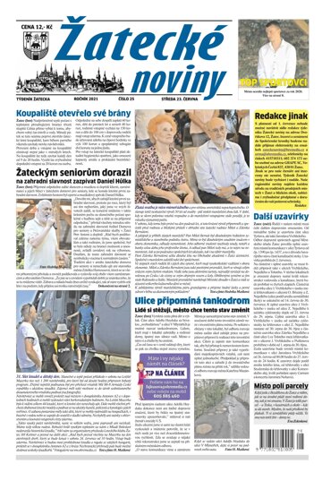 Obálka e-magazínu Žatecké noviny 25/2021