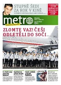 Obálka e-magazínu deník METRO 31.1.2014