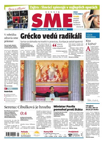 Obálka e-magazínu SME 27.1.2015