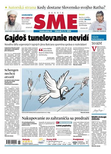 Obálka e-magazínu SME 3.5.2016