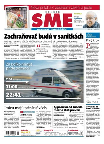 Obálka e-magazínu SME 4.5.2016