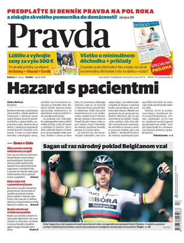 Obálka e-magazínu Pravda 31. 3. 2018