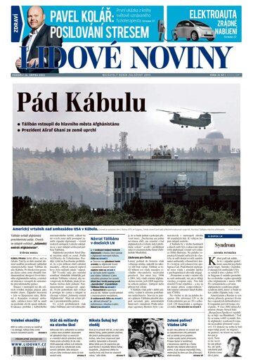 Obálka e-magazínu Lidové noviny 16.8.2021