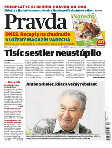 Obálka e-magazínu Pravda 8.1.2016