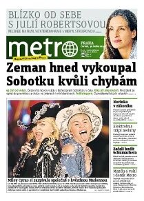 Obálka e-magazínu deník METRO 30.1.2014