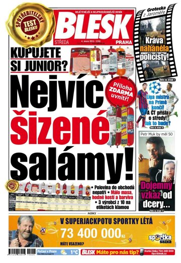 Obálka e-magazínu Blesk 4.2.2015