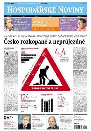 Obálka e-magazínu Hospodářské noviny 115 - 16.6.2015