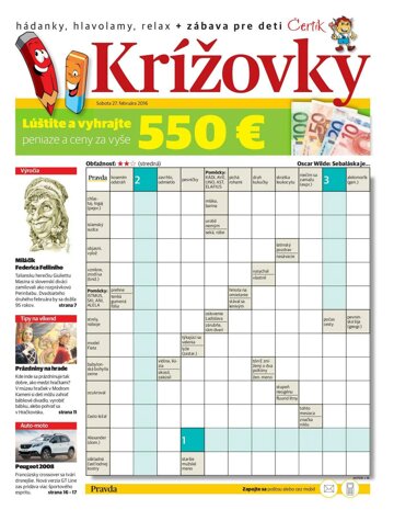 Obálka e-magazínu Krížovky 27.2.2016