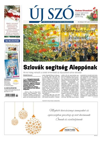 Obálka e-magazínu Új Szó 23.12.2016