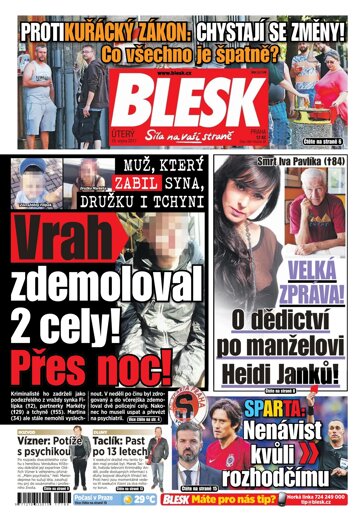 Obálka e-magazínu Blesk 15.8.2017