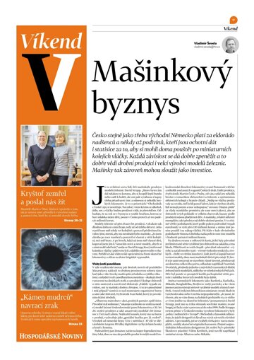 Obálka e-magazínu Hospodářské noviny - příloha Víkend 248 - 20.12.2024 Víkend