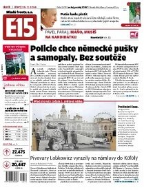 Obálka e-magazínu E15 29.8.2014