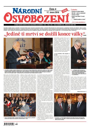 Obálka e-magazínu Národní Osvobození 4/2016