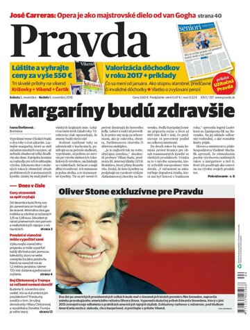 Obálka e-magazínu Pravda 5. 11. 2016