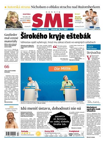 Obálka e-magazínu SME 28.3.2017