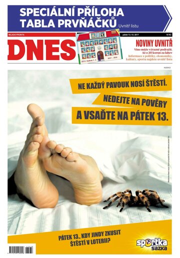 Obálka e-magazínu MF Dnes 13.10.2017