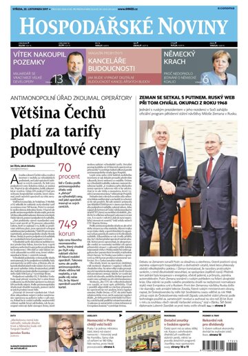 Obálka e-magazínu Hospodářské noviny 225 - 22.11.2017