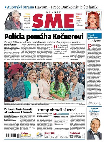 Obálka e-magazínu SME 10.5.2018