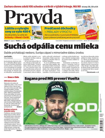 Obálka e-magazínu Pravda 25. 8. 2018