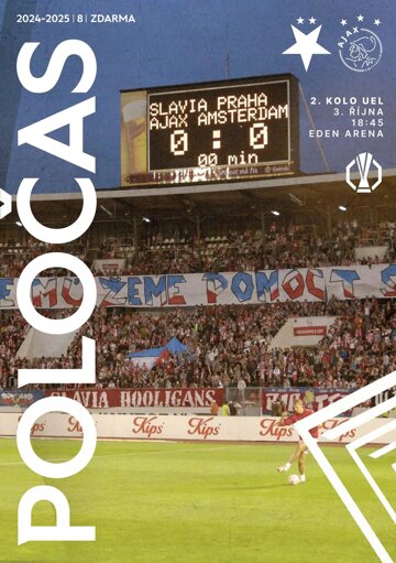 Obálka e-magazínu Poločas 25/2024č.8 Slavia - Ajax