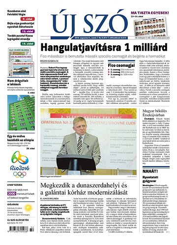 Obálka e-magazínu Új Szó 5.8.2015
