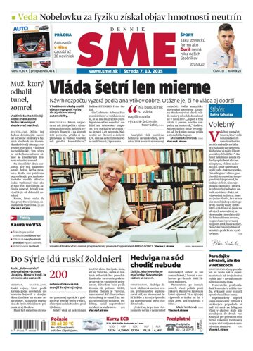 Obálka e-magazínu SME 7.10.2015