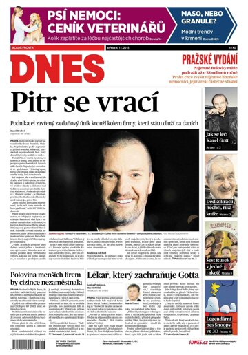 Obálka e-magazínu MF Dnes 4.11.2015