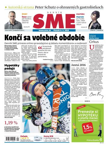 Obálka e-magazínu SME 4.3.2016