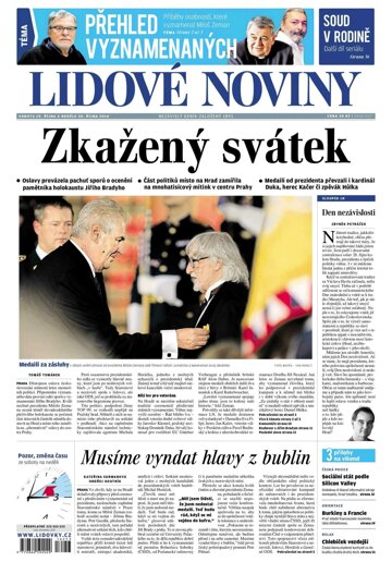 Obálka e-magazínu Lidové noviny 29.10.2016