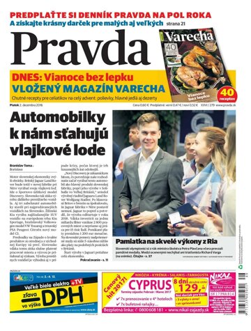 Obálka e-magazínu Pravda 2. 12. 2016