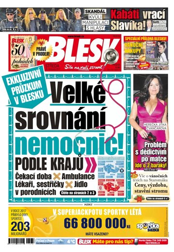 Obálka e-magazínu Blesk 29.11.2017