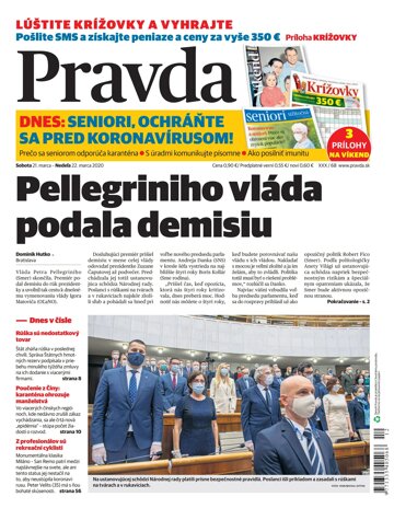 Obálka e-magazínu Pravda 21. 3. 2020