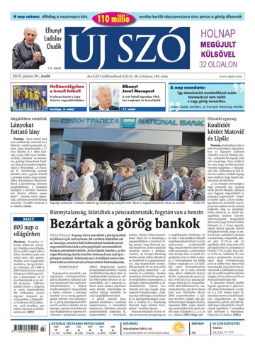 Obálka e-magazínu Új Szó 30.6.2015