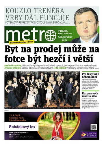 Obálka e-magazínu deník METRO 8.9.2015