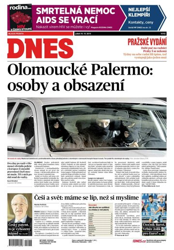 Obálka e-magazínu MF Dnes 16.10.2015