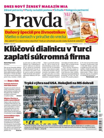 Obálka e-magazínu Pravda 18.5.2016