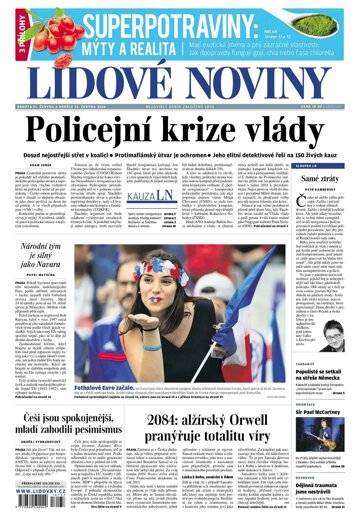 Obálka e-magazínu Lidové noviny 11.6.2016