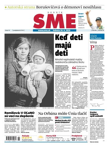 Obálka e-magazínu SME 14.4.2018