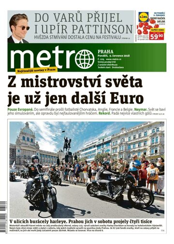 Obálka e-magazínu deník METRO 9.7.2018