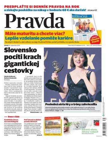 Obálka e-magazínu Pravda 24. 9. 2019