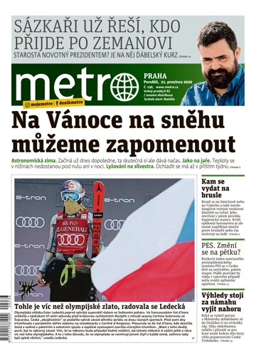 Obálka e-magazínu deník METRO 21.12.2020