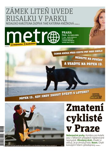 Obálka e-magazínu deník METRO 13.8.2021