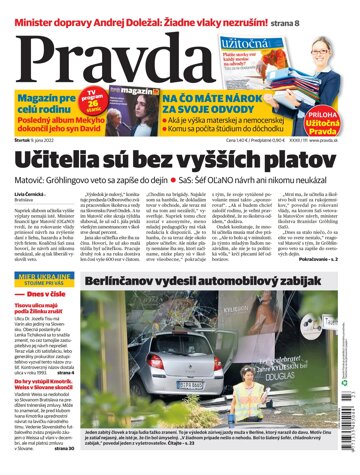 Obálka e-magazínu Pravda 09. 06. 2022